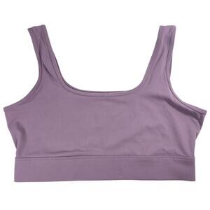 M Tala T/ala Purple Dayflex Sports Bra Womens Size XL Square Neck Buttery Soft